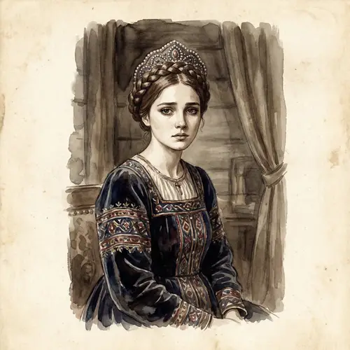 Anastasija Nikolaevna Romanova Watercolor Portrait