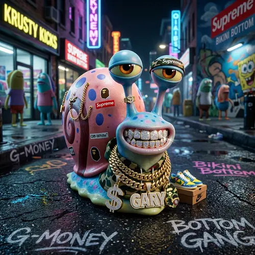 Gary the Snail: Gangster Hypebeast Look
