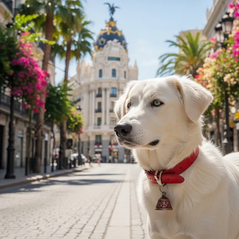 Catalan Sheepdog: White Female with Green Eyes