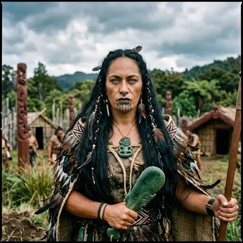 Maori Female Warrior: Strength and Beauty