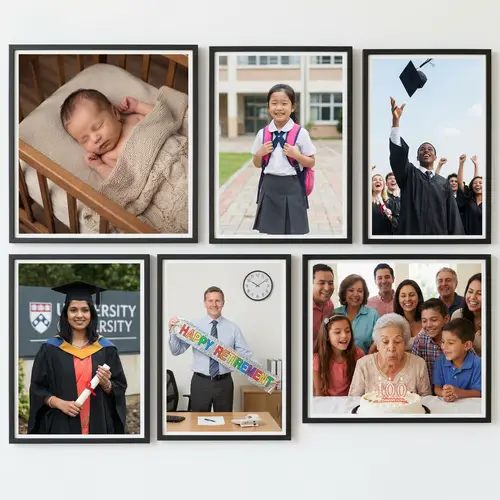 Life's Milestones: Journey from Birth to Centenarian Celebration