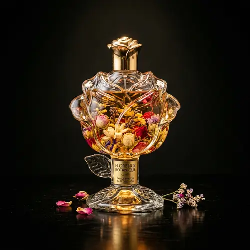 Flower-Shaped Cologne Bottle - Unique Floral Design