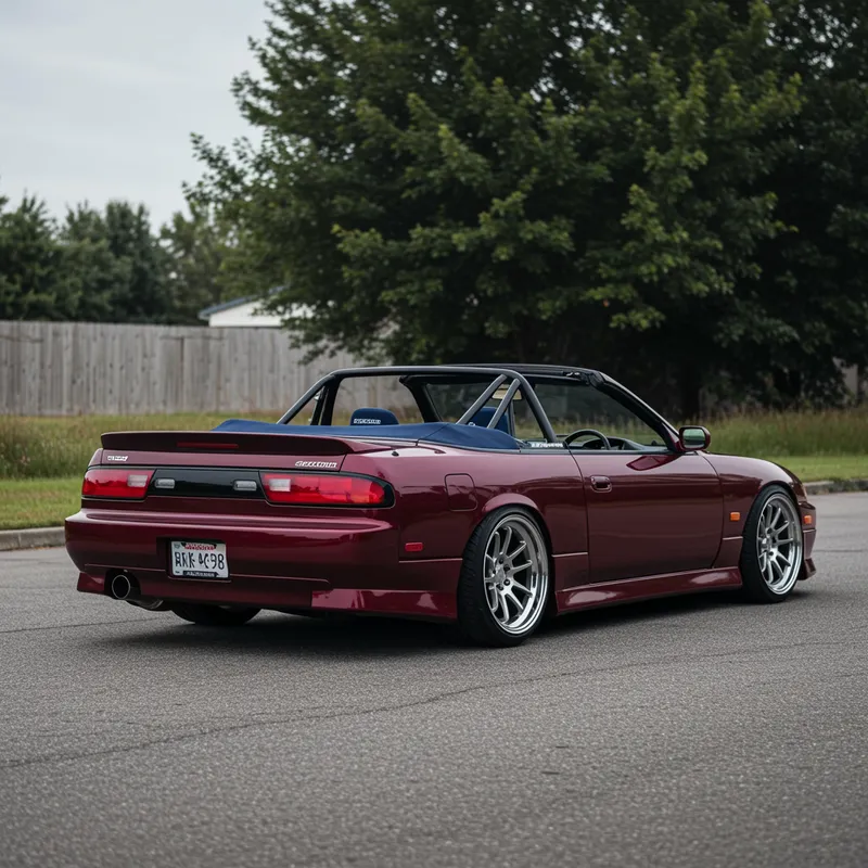 Stunning Nissan 240sx Convertible in Ruby Black Candy Stunning Nissan 240sx Convertible in Ruby Black Candy