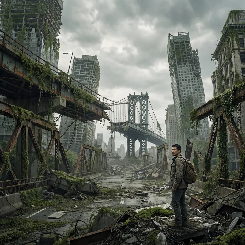 Destroyed World - Post-Apocalyptic City Reclaimed by Nature Destroyed World - Post-Apocalyptic City Reclaimed by Nature