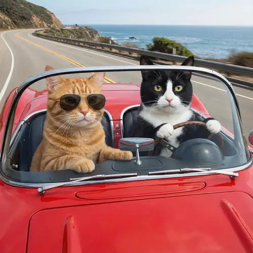 Cats Driving Corvettes: Fun & Adorable Shots
