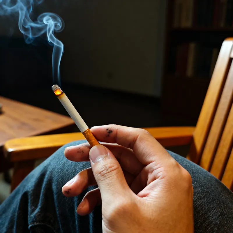 Realistic Cigarette Smoking Imagery