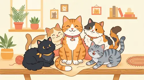 Charming Cat Storybook Illustration for Kids