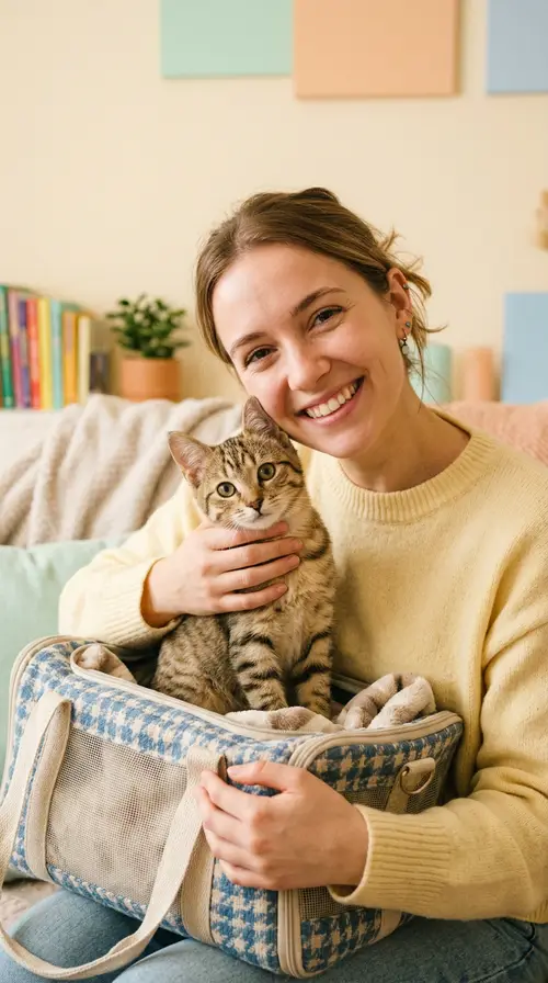 Cozy Pet Carrier for Kids: Friendly Cat Adventures