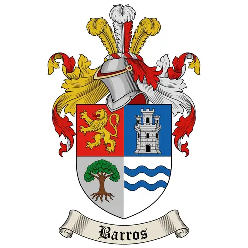 Barros Family Heraldic Coat of Arms Design