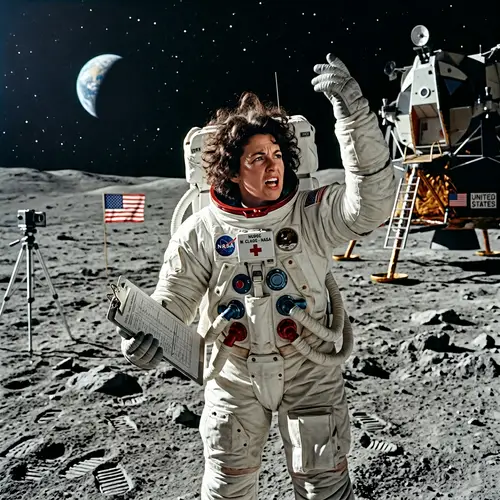 Nurse Complaining on the Moon | Unique Imagery