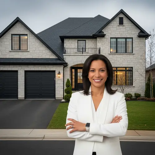 Charming Real Estate Agent Showcasing Luxurious Property