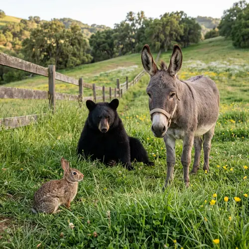 Cute Bunny, Donkey & Bear Adventure