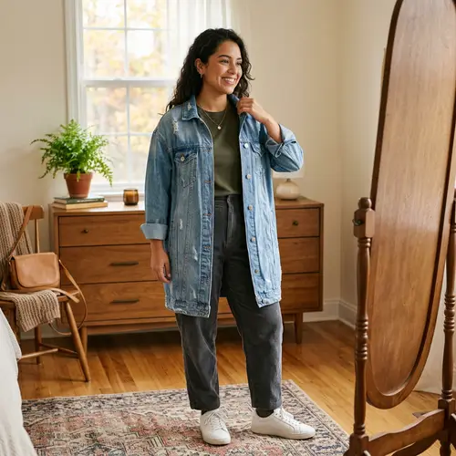 Stylish Oversized Denim Jacket for Women | Dokotoo