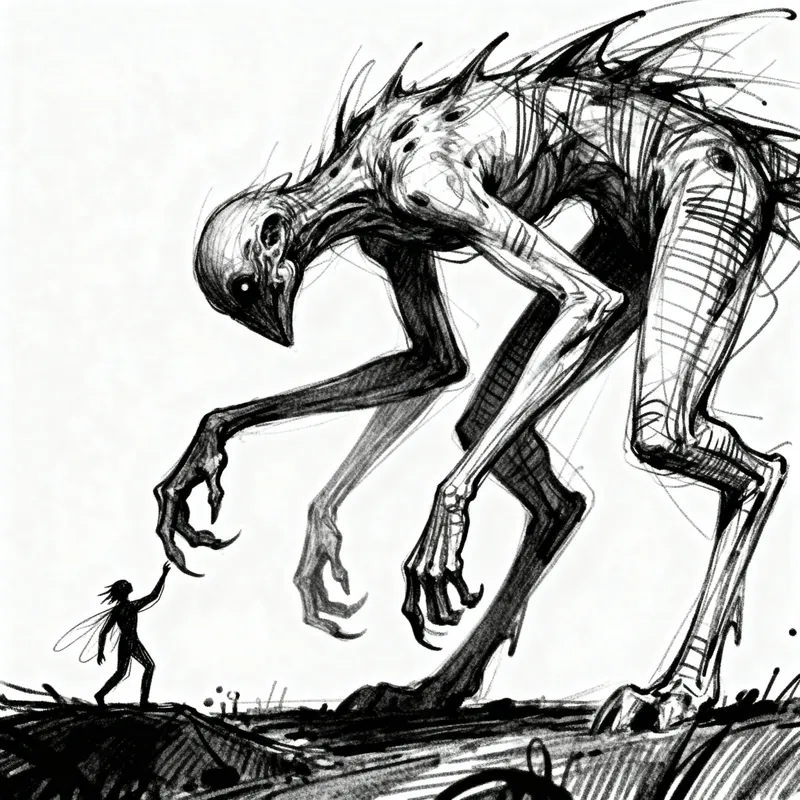Fantastical Creature Sketch: Space & Scale