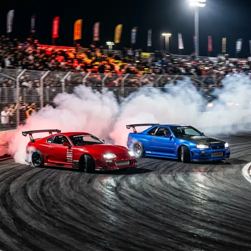 Toyota Supra MK4 vs Nissan R34 Drift Battle