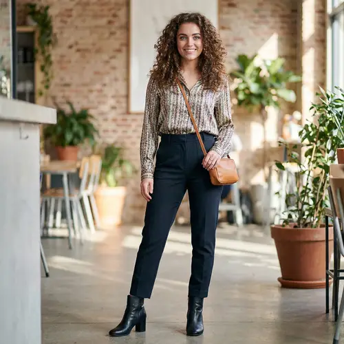 Stunning Portrait of a 25-Year-Old Woman in Trending Fashion