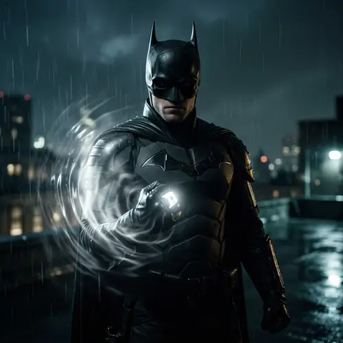 Enigmatic Superhero with White Lantern Ring | Dark Knight