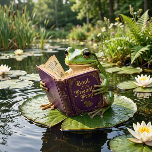 Friendly Frog Reading Book of Pepe