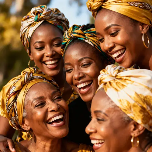 Beautiful Black Women in Colorful Headwraps