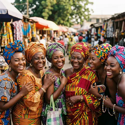 Beautiful Black Women in Colorful Headwraps