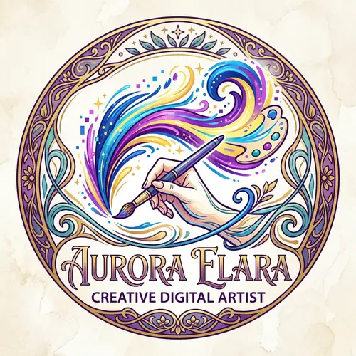 Creative Artist Logo Design | Classic Art Styles | Social Media Optimized