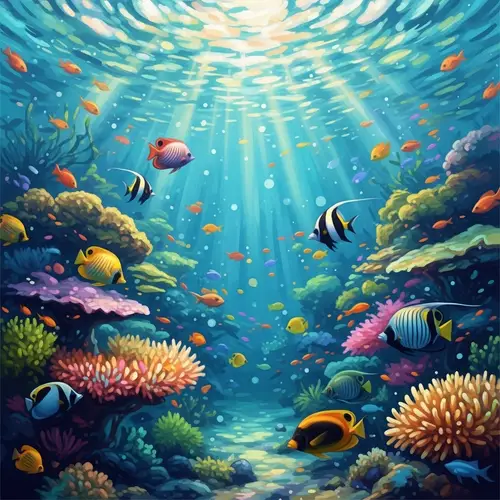 Enchanting Underwater Coral Reef Art