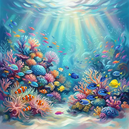 Enchanting Underwater Coral Reef Art