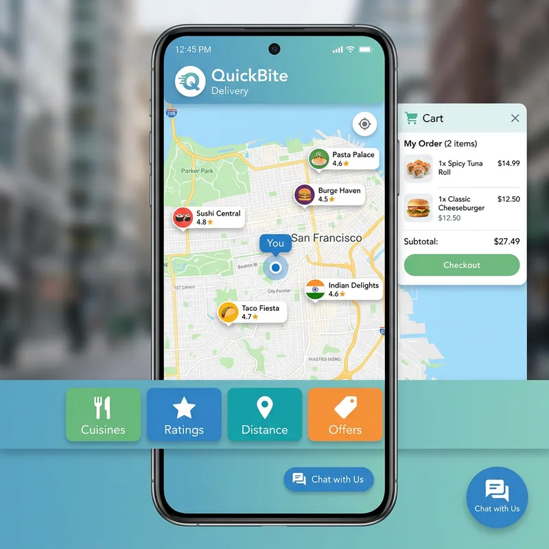 New Innovative Food Delivery Platform - User-Friendly Interface