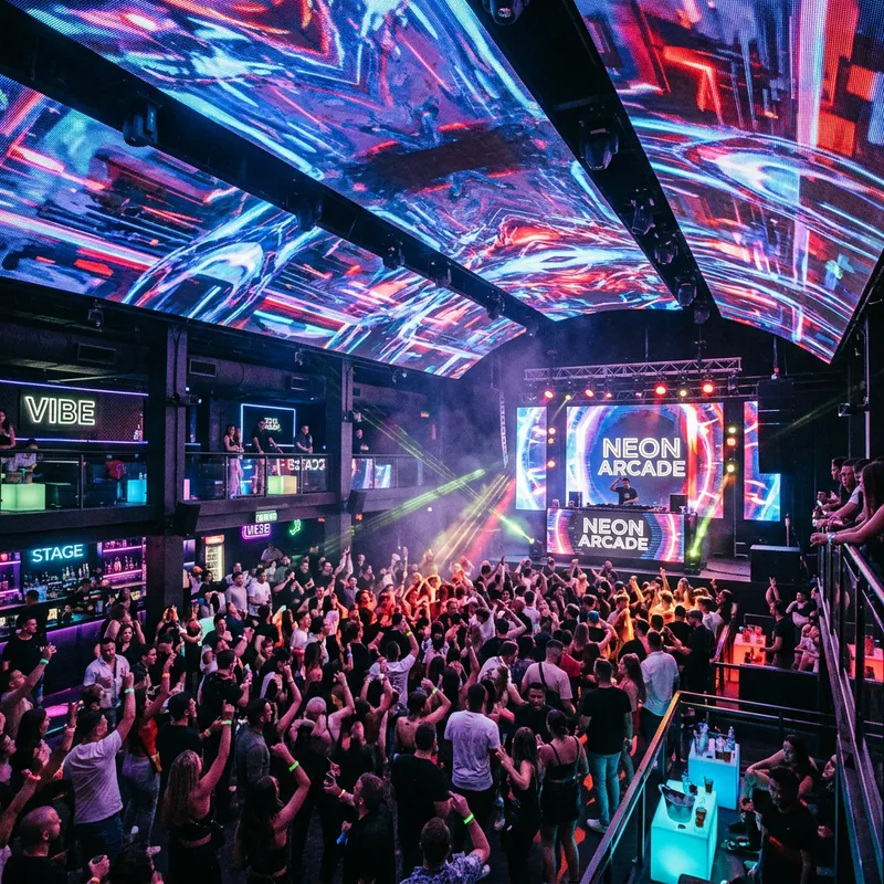 Innovative Club Design with Roof Screens