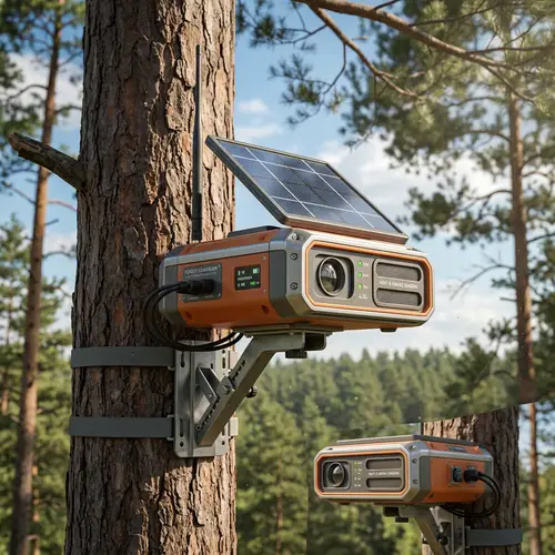 Forest Fire Sensor & Solar Panel 3D Model