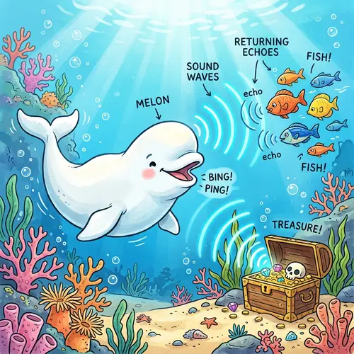 Beluga Whale Echolocation Fun | Cartoon Representation