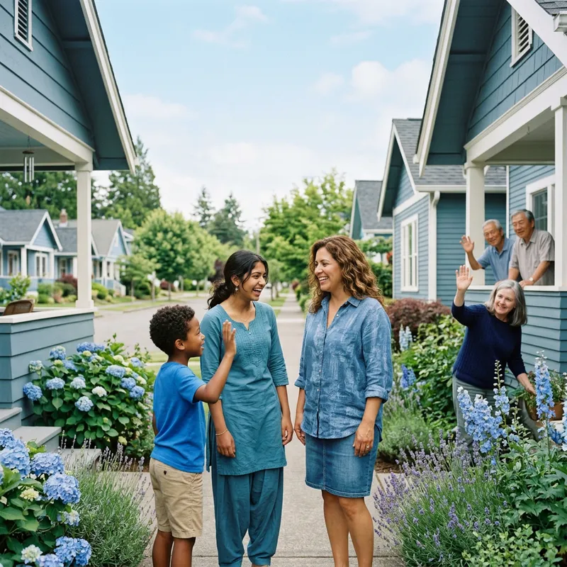 Harmonious Family Living in Peace - Beautiful Multicultural Environment