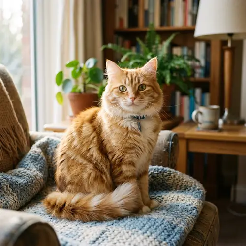 Joyful Feline with Bright Eyes and Playful Demeanor