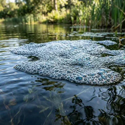 Floating Bubble Layer on Water - Stunning Visuals