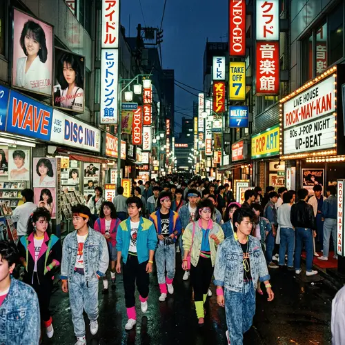 1980s Japanese J-Pop Style Scenery