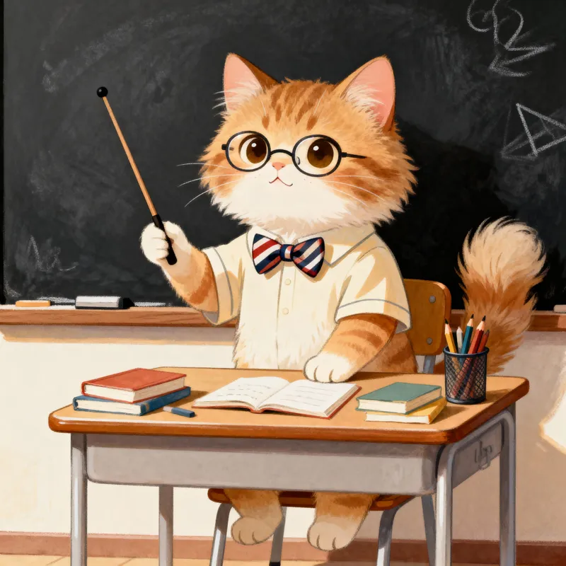 Cute Teacher Cat: The Perfect Classroom Companion