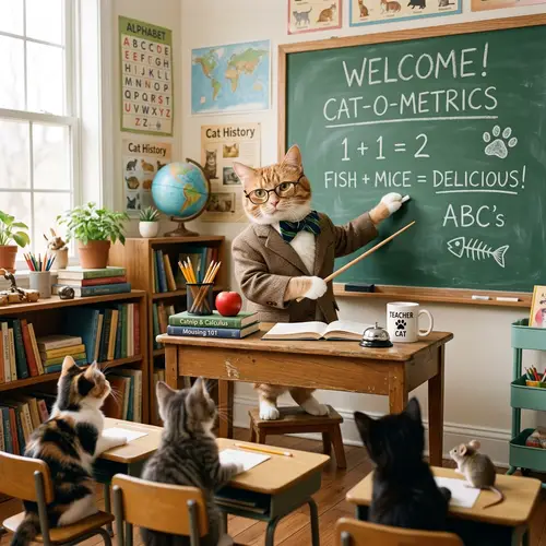 Cute Teacher Cat: The Perfect Classroom Companion
