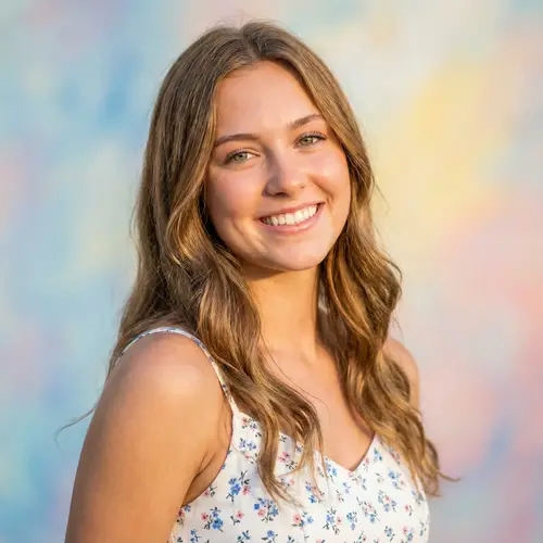 Striking Caucasian Woman in Floral Summer Dress | Elegant Beauty