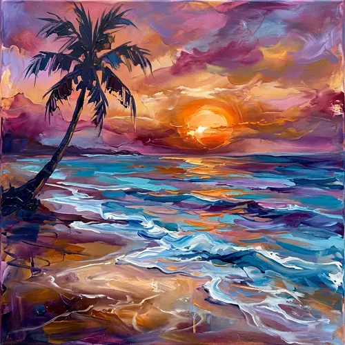 Breathtaking Beach Sunset Art