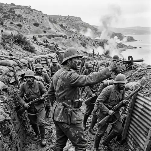 Battle of Canakkale - Realistic Depiction of Ataturk and Comrades-in-Arms