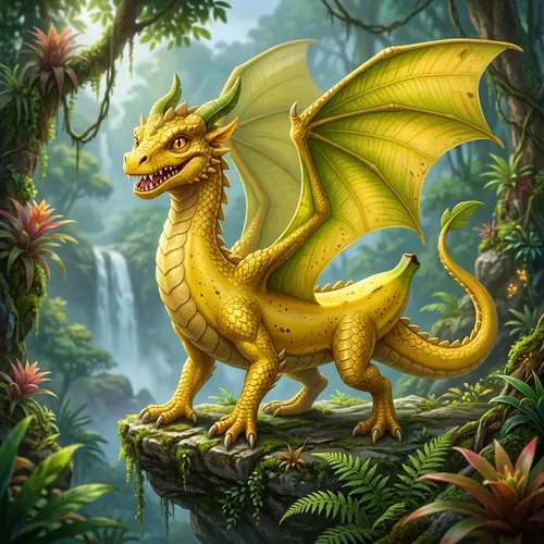 Banana Dragon: Unique Fusion Creature Imagery