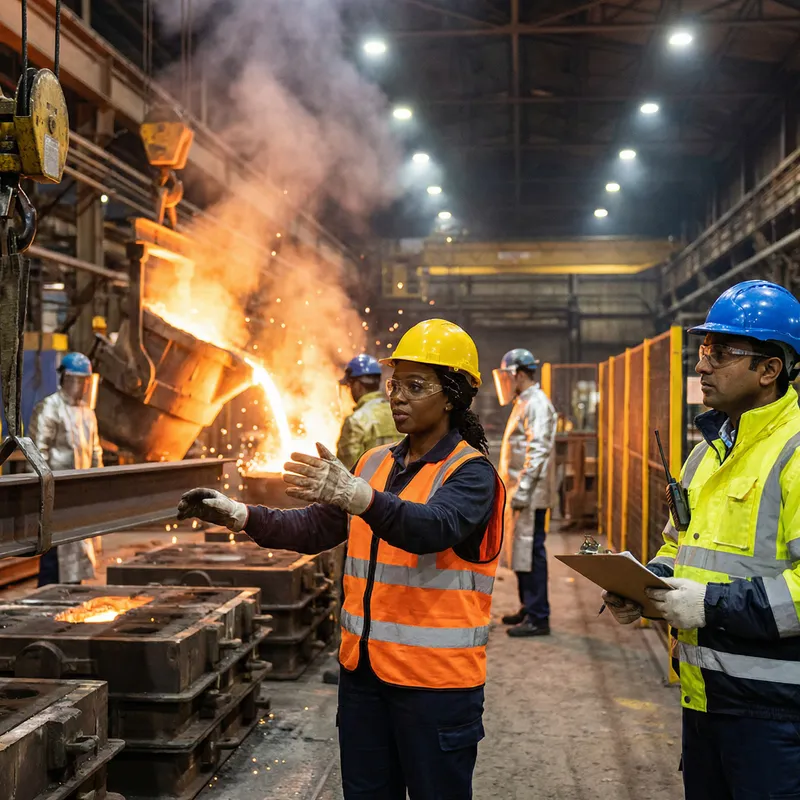 Vibrant Steel Industry Operations | Safety and Energy Focus