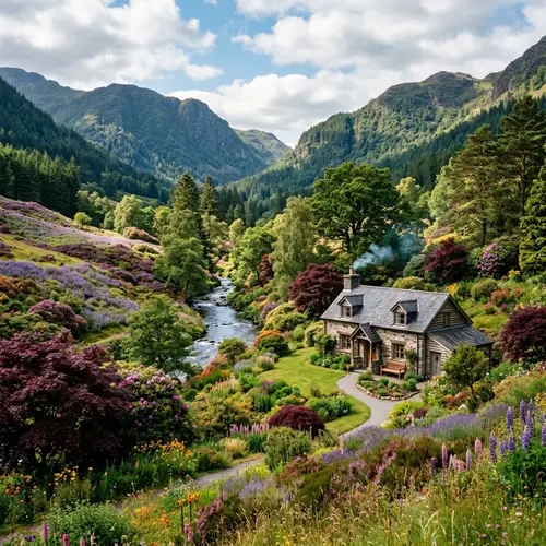 Colorful Paradise in Lush Valleys | Dreamlike Home Amid Nature