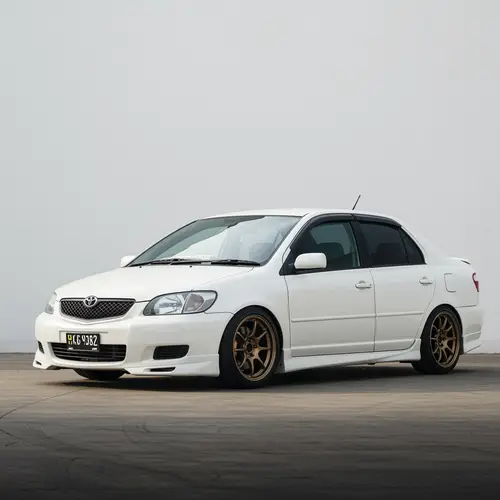 2003 Toyota Vios Sedan: White, 4 Doors & Lowered