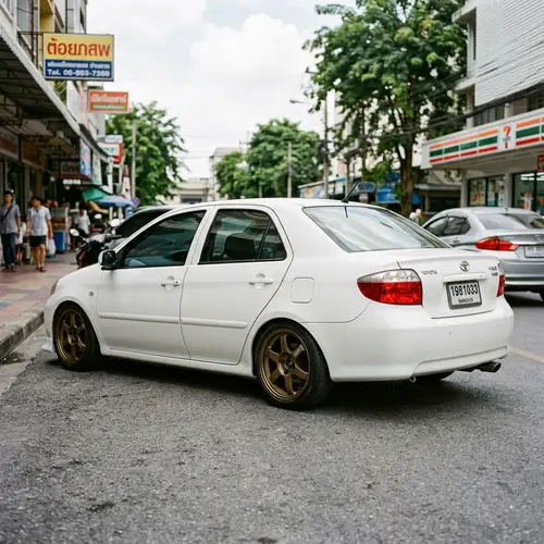 2003 Toyota Vios Sedan: White, 4 Doors & Lowered