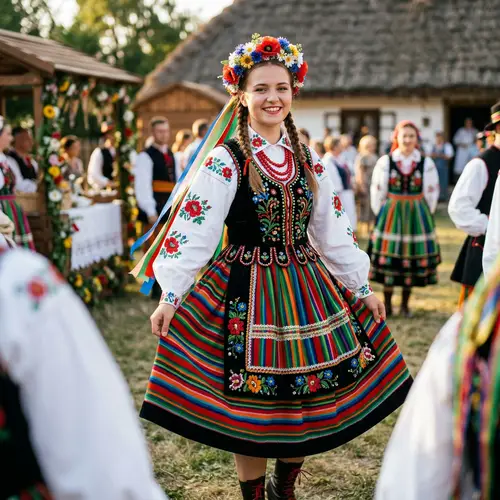 Colorful Traditional Attire of Poland | Polish Folk Costume