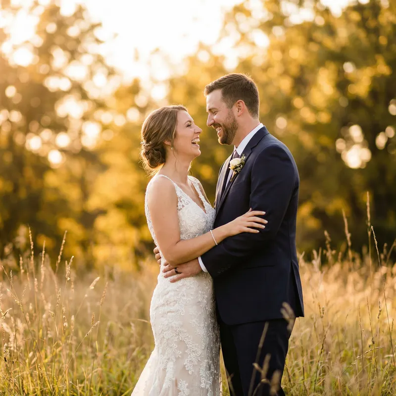 Elegant Wedding Photography during Golden Hour