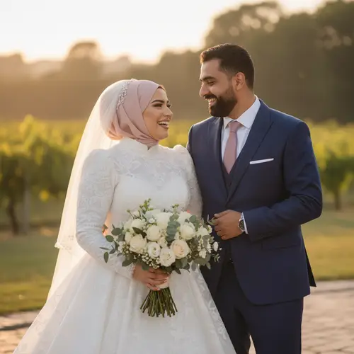 Elegant Wedding Photography during Golden Hour
