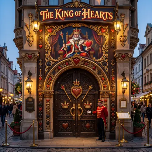 King of Hearts Themed Restaurant Entrance - Extravagant Design