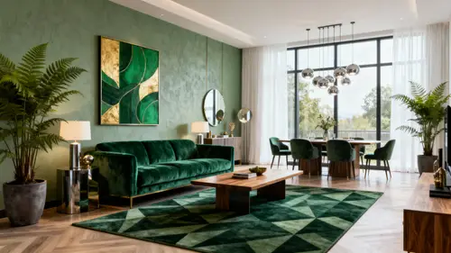 Beautiful Contemporary Living Room in Green